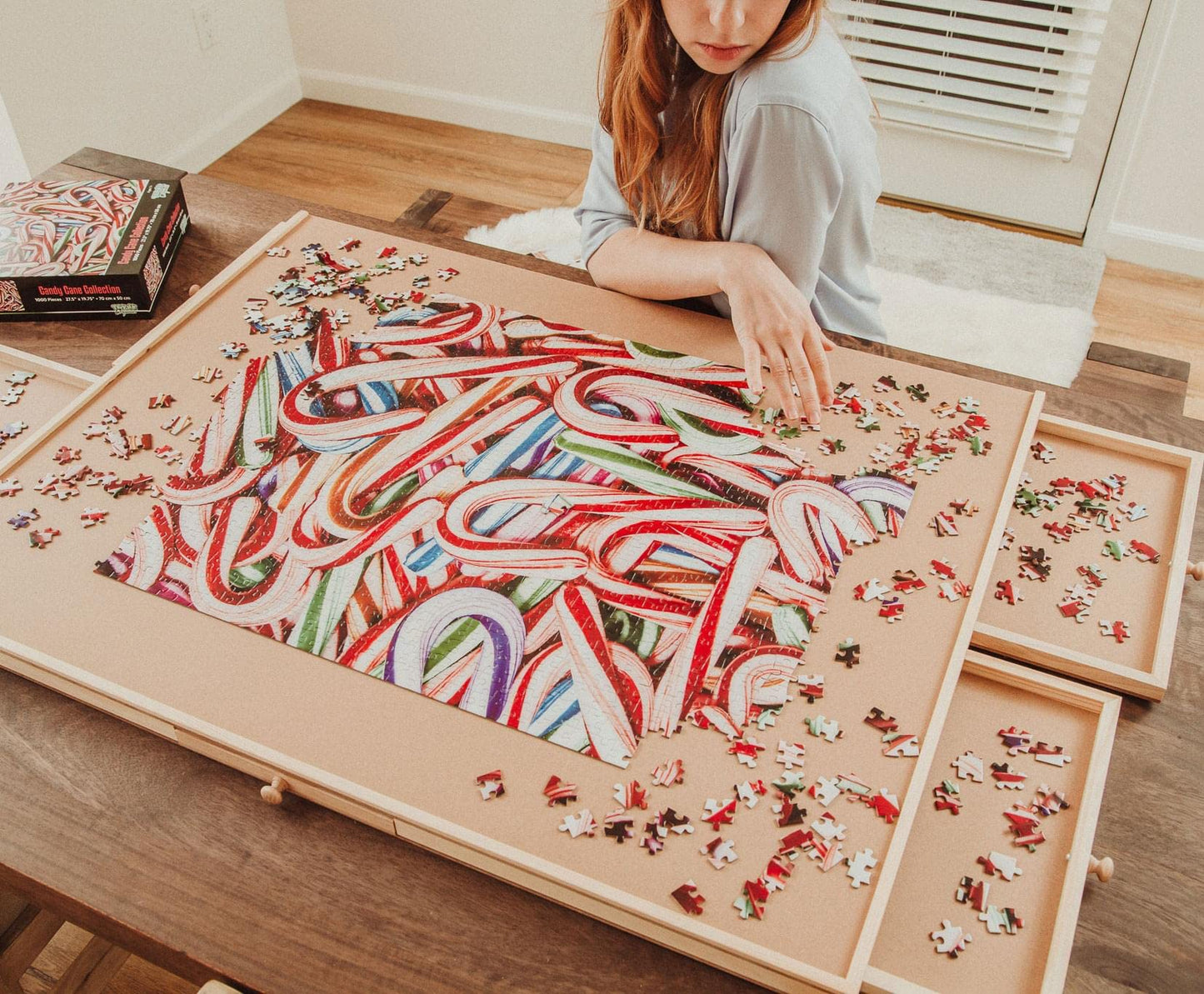 Candy Cane Collage 1000-Piece Jigsaw Puzzle for Adults | Brain Teaser, Educational Developmental Toys & Games, Building Kit Activities to Encourage