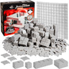 Monster Adventure Terrain 3D Interchangeable Builder System - 173pc PAINTABLE Core Building Set w Base - Build Modular Worlds in a Snap & Elevate Your
