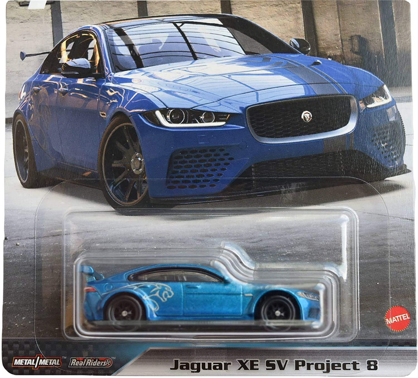 Mattel Hot Wheels Fast & Furious Full Force Jaguar XE SV Project 8 4/5, Blue