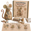 WEERSHUN Handcrafted Vintage Mouse Plush Sewing Kit, Handmade Craft Set, Cute Stuffed Mouse Ornament for Beginners Holiday & Birthday Gift, Fun Felt