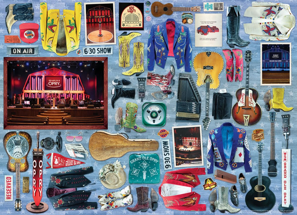EuroGraphics - Grand Ole Opry Collage 1000 Pieces Jigsaw Puzzle, 1000 Pieces Puzzle for Adults