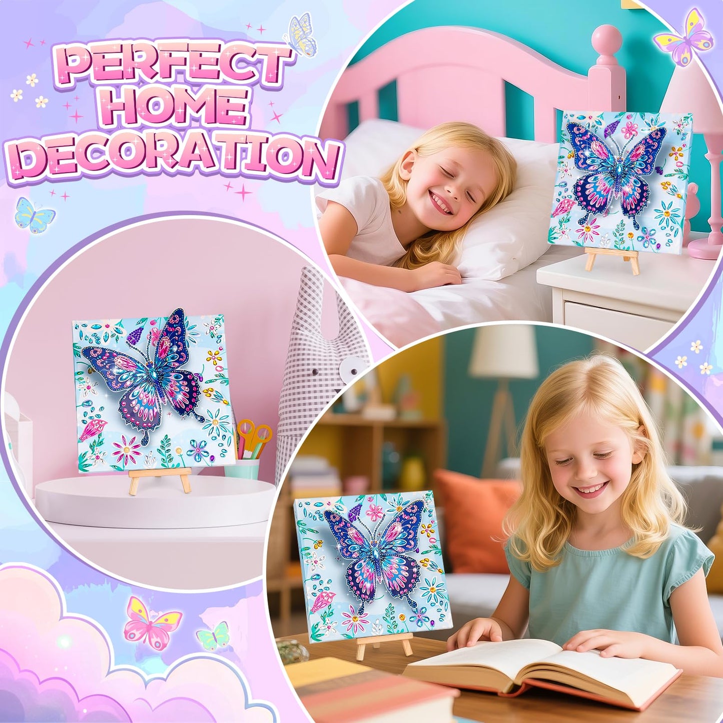 Arts and Crafts for Kids Age 8-12, Diamond Art Kit for Kids, Gifts for 6 7 8 9 10 Year Old Girls, Birthday Presents Toys for Girl Teen, Fun Activities