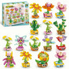 Tecnobicho 12-in-1 Flower Building Set, Botanical Collection Floral Decor Kit, Creative STEM Toy Christmas Birthday Easter Gift for Kids Girls Boys 6+