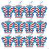 Fun Express USA Patriotic Butterfly Glitter Mosaic Craft Kit - Makes 12 - Fourth of July Crafts for Kids
