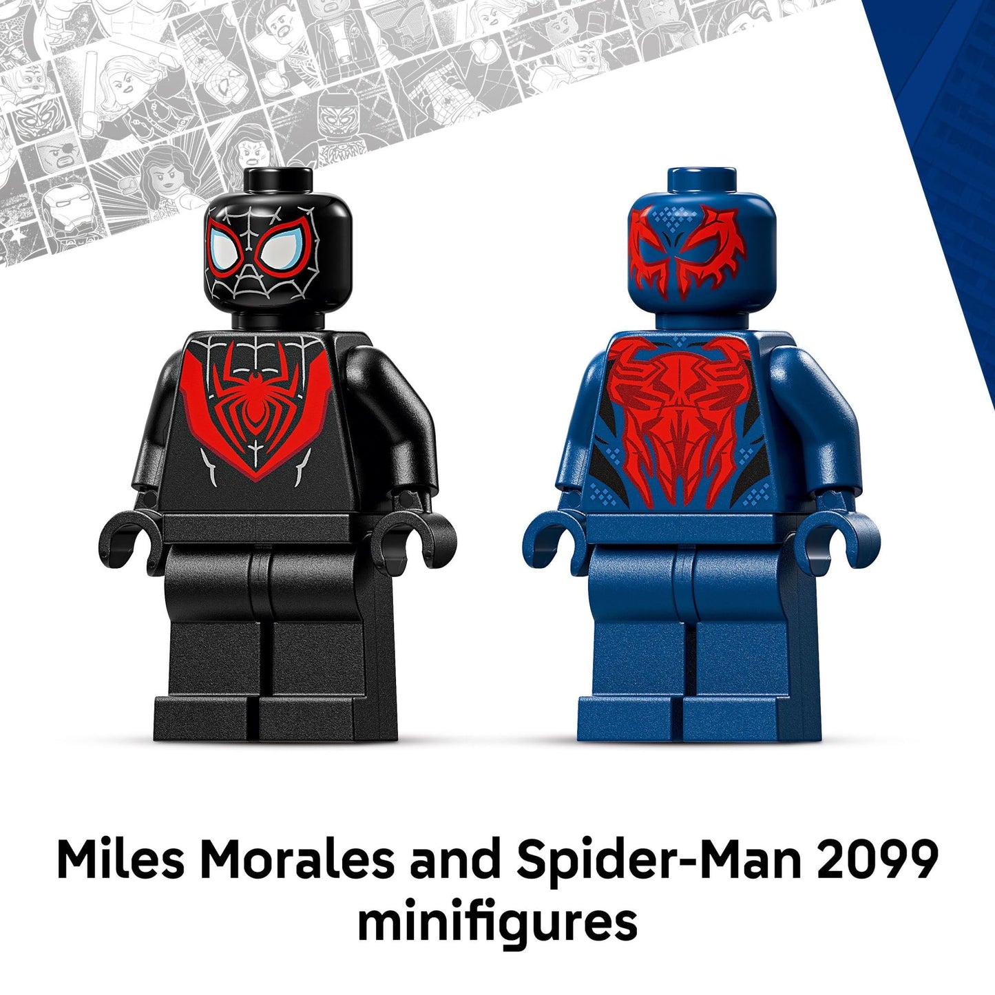 LEGO Marvel Miles Morales Mech vs. Spider-Man 2099 Building Toy for Boys & Girls - Poseable Super Hero Mech & 2 Marvel Minifigures for Kids & Fans