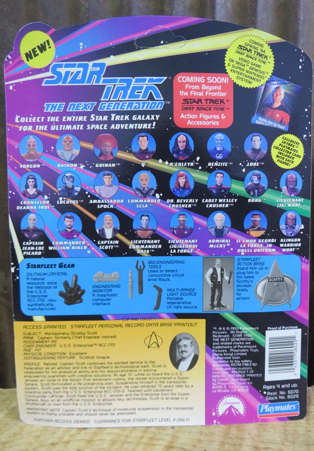 Captain Montgomery Scott Action Figure As Seen in the Star Trek: Next Gext Generation Episode "Relics"