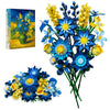 Rongmeiz Flower Bouquet Building Set, Glacia Daisy Flowers Building Block Toy for Home Office Decor, Plant Botanical Collection Toy for Valentines