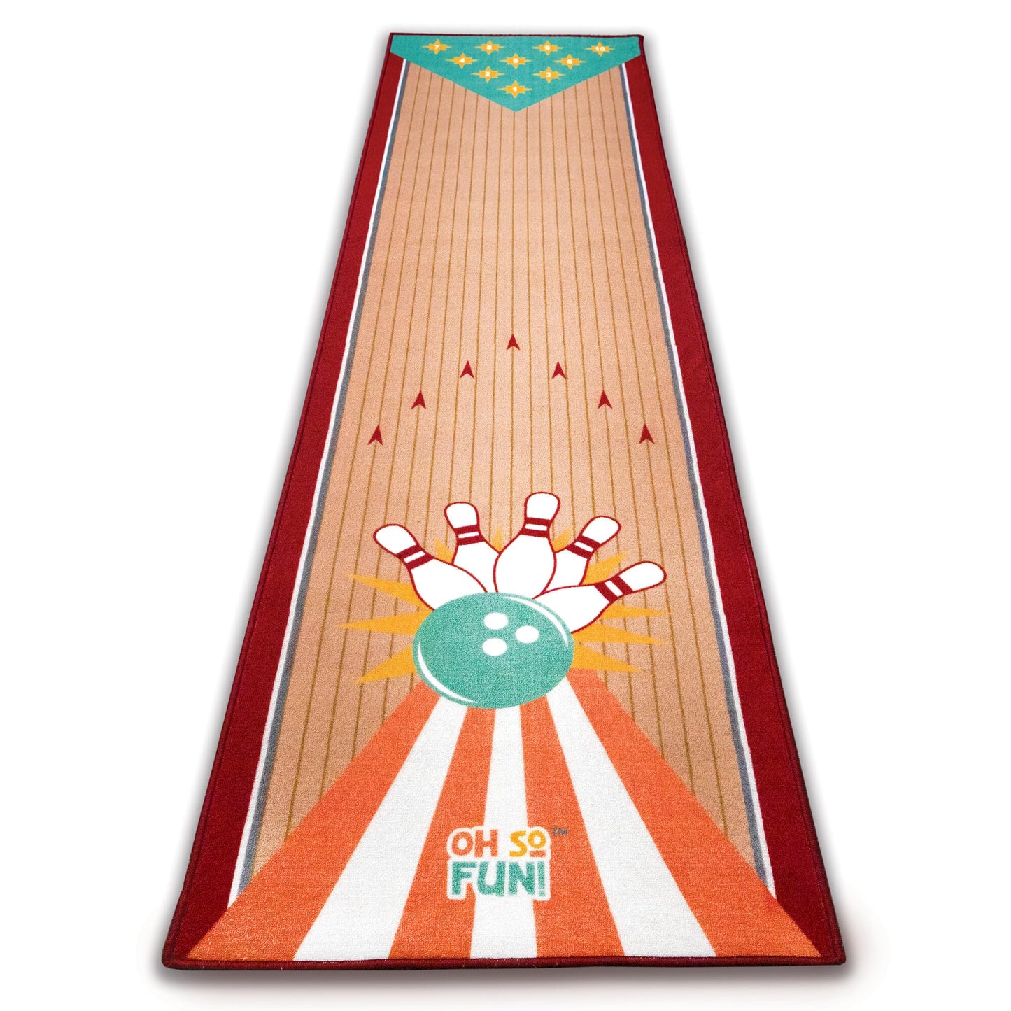 MindWare Oh So Fun! Bowling Rug for Kids Bowling Set - Ages 3 and Up