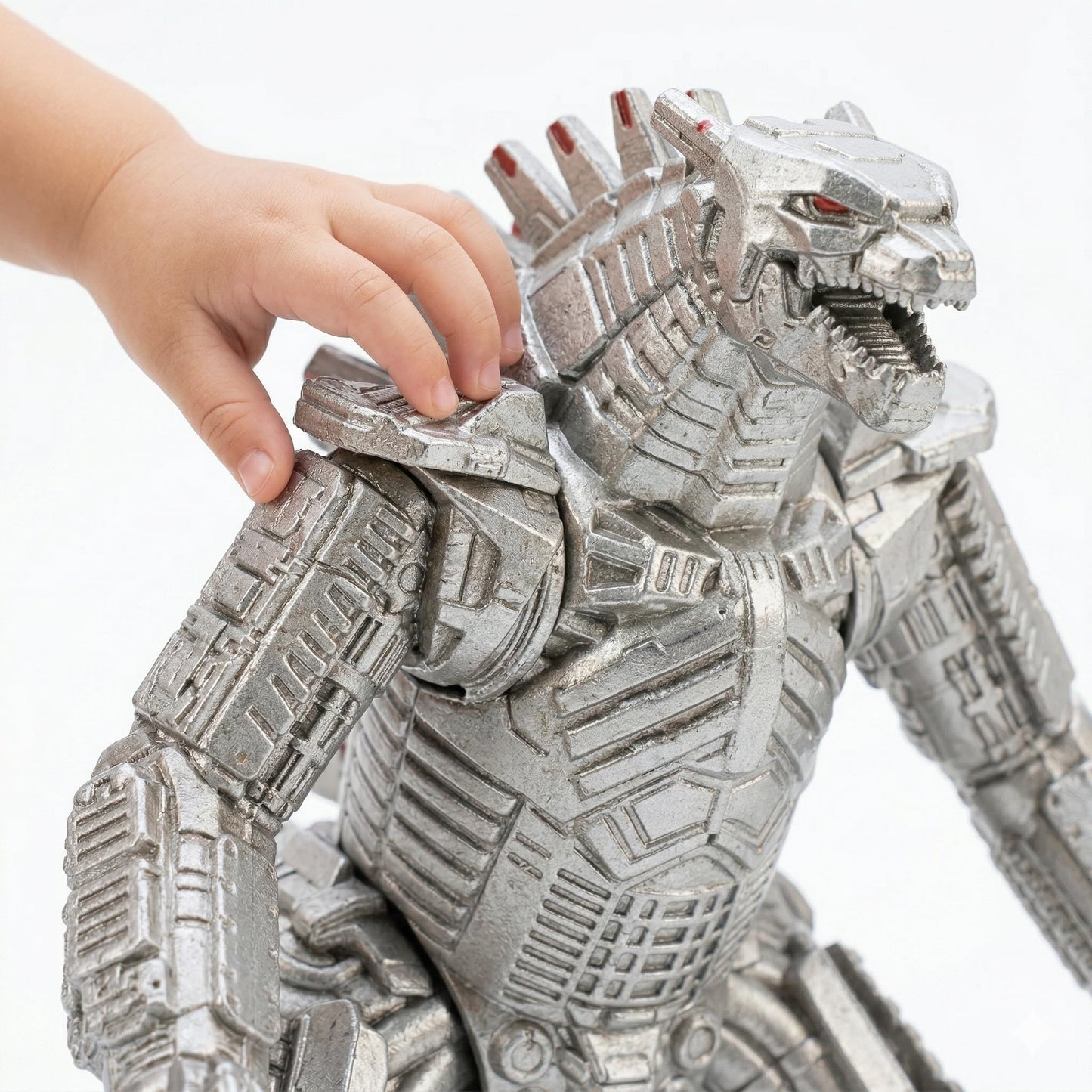 JAYKENIXO Mecha Dragon Monster Action Figure 7 Inch - Movable Joints, Robot Kaiju Creature Toy with Carry Bag for Kids Play, Display & Gift