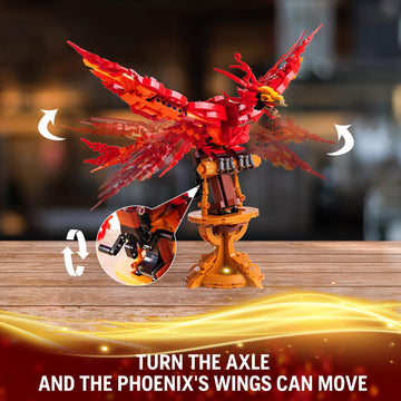Moc Fire Phoenix Building Set?Compatible with Lego STEM Magic Phoenix Collection Model for Adults?Ideas Bird Toy Gift for Kids Boys and Girls Fans