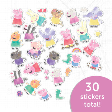 Desert Cactus Peppa Pig Sticker - 30 Peppa Stickers Premium Vinyl Decal Made in USA for Laptop Water Bottle Car Scrapbook Sheet Decorations Birthday