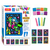 JoyBox Foil Art & Glow Sequin Art Craft Kit 2-in-1, Mermaid Luminous Set 6+