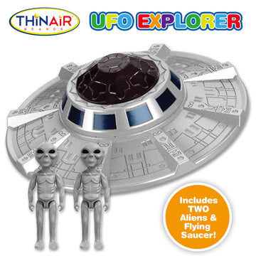 Nature Bound UFO Spaceship Space Toy, Kids Spaceship Playset with Two Aliens, Lights & Sounds, Educational STEM Adventure, 1:18 Figure
