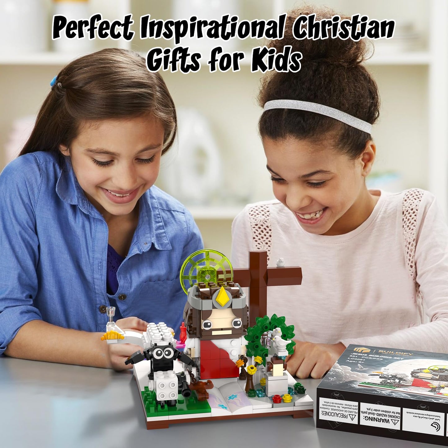 Tenhorses Jesus Building Block Sets, Little Jesus Christ Toy Figures Christianity Decor, Easter Christmas Christian Gifts for Women Men Kids Age