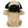 DolliBu Pug Dog Plush Hand Puppet - Super Soft Stuffed Animal Pug Dog Puppet Toy for Kids, Educational Cute Plush Puppets for Teaching, Games,