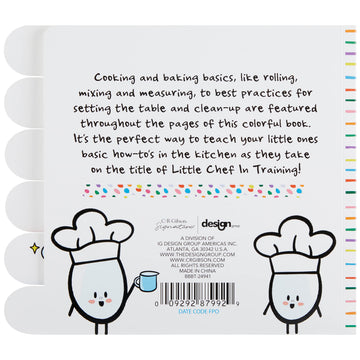 C.R. Gibson BBBT-24941 Kids in The Kitchen Tabbed Board Book for Toddlers, 6 Pages and 7.5" x 7.5", Multicolor