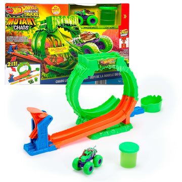 Hot Wheels Monster Trucks Mutant Chaos, Chaos Loop Challenge Playset