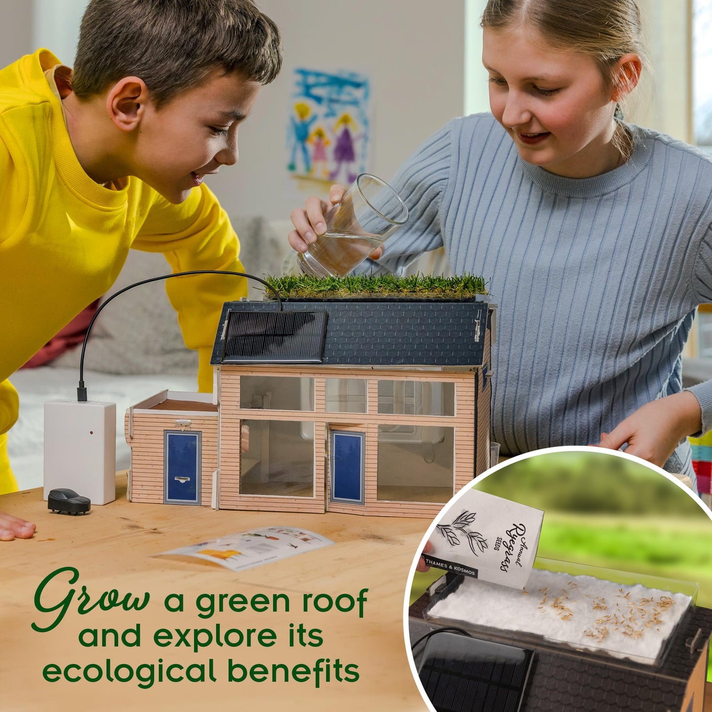 Thames & Kosmos Green Engineering STEM Kit | Build & Experiment with an Energy-Efficient Model Home, Explore Clean Energy, Sustainable Living