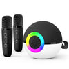 goopow Mini Karaoke Machine Speaker for Kids Adults, Portable Bluetooth Microphone Song Toys with LED Light, Best Chritmas Birthday Festival Gift for