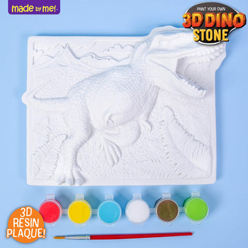 Made By Me Dino Wall Art, 3D Wall Hanging, Resin, T-Rex, Dinosaur, Acrylic Paint by Horizon Group USA