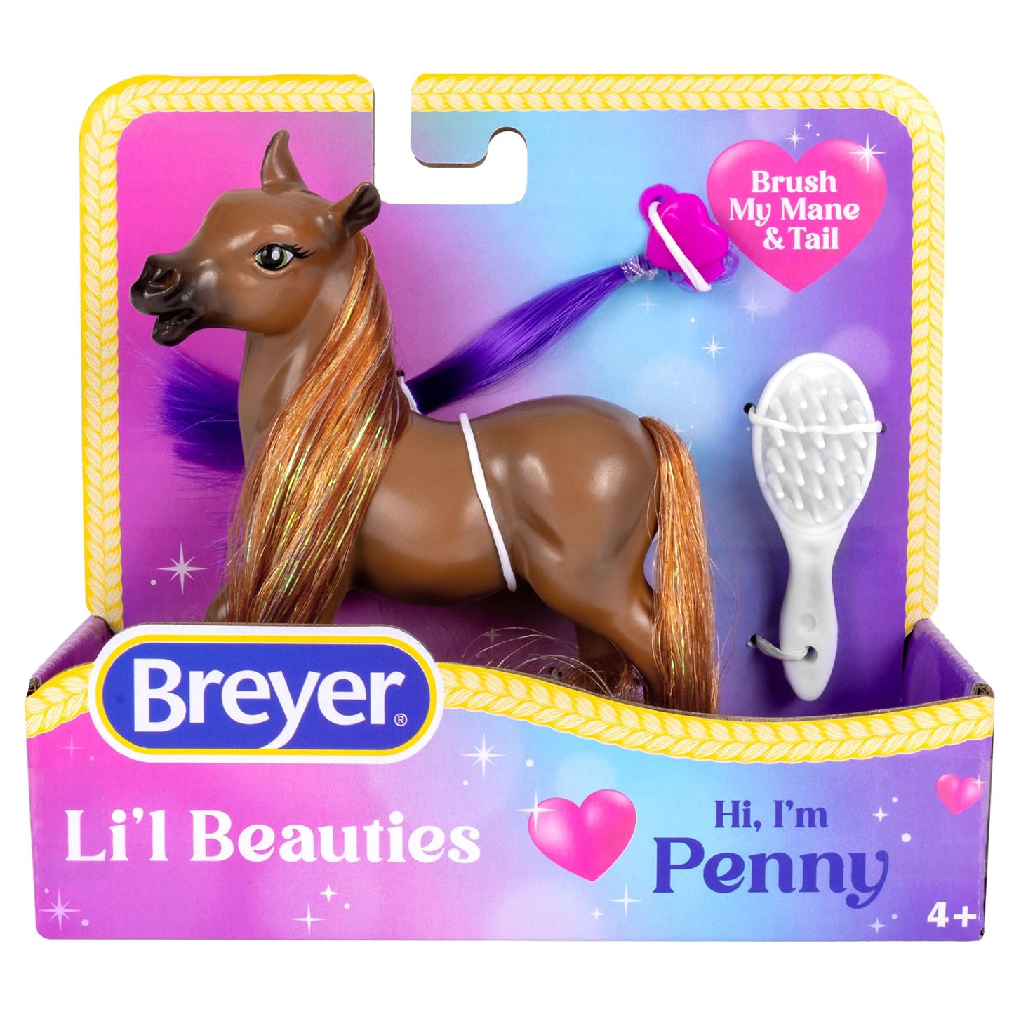 Breyer Horses Mane Beauty Li'l Beauties | Penny - Horse | Brushable Mane and Tail | 4.25" L x 3.25" H | Model #B-MB-10377