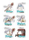 Frieren: Beyond Journey's End - Frieren's Different Poses Transparent Die-Cut Sticker
