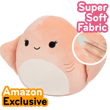 Squishmallows Original 8-Inch Ludovica The Stingray - Official Jazwares Plush - Collectible Soft Squishy Stingray Stuffed Animal Toy - Add to Your