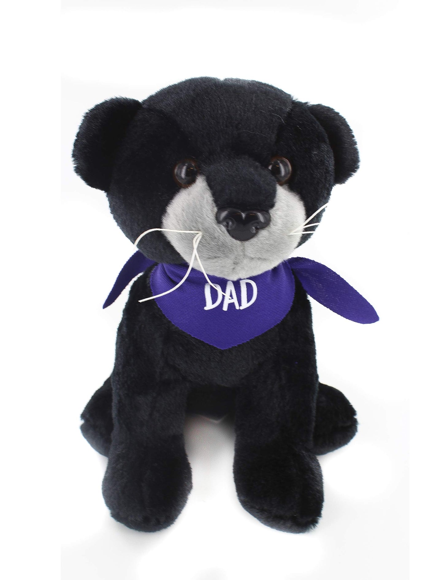 Plushland Plush Stuffed Animal 10 Inches With Dad Bandana Personalized Gift - Great Present for Fathers Day, Valentine Day, Thanksgiving Birthday