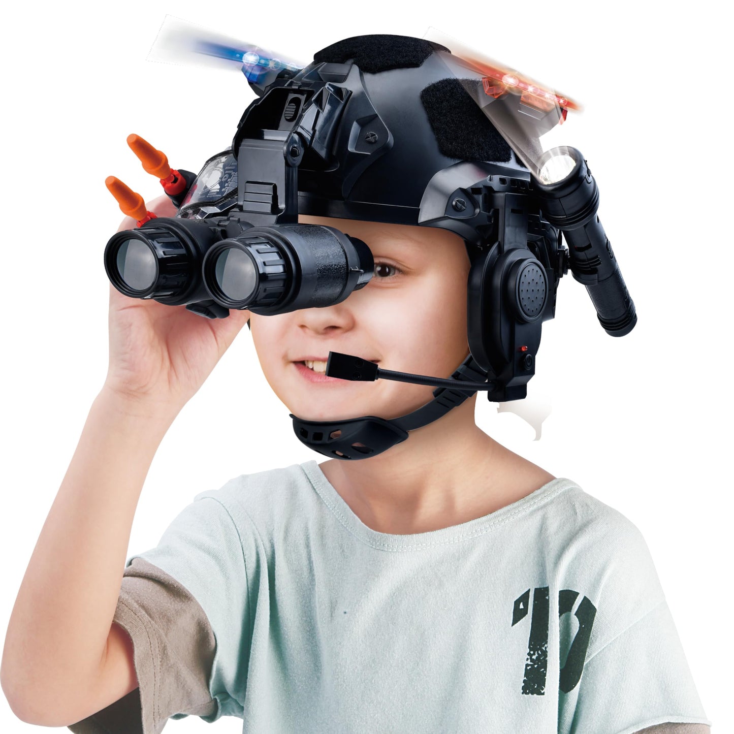Sunny Days Entertainment Maxx Action Commando Helmet Includes 10 Accessories, Working Microphone, Detachable Flashlight, Foam Darts, Role Play Kids