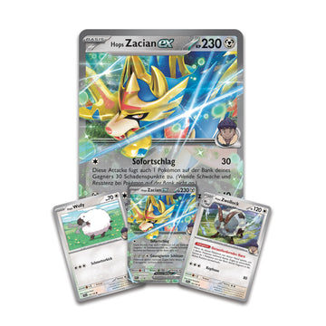 Pokémon - Trading Card Game: Hops Zacian-ex Collection (3 Holographic Promo Cards, 1 Oversized Holographic Card & 4 Booster Packs)