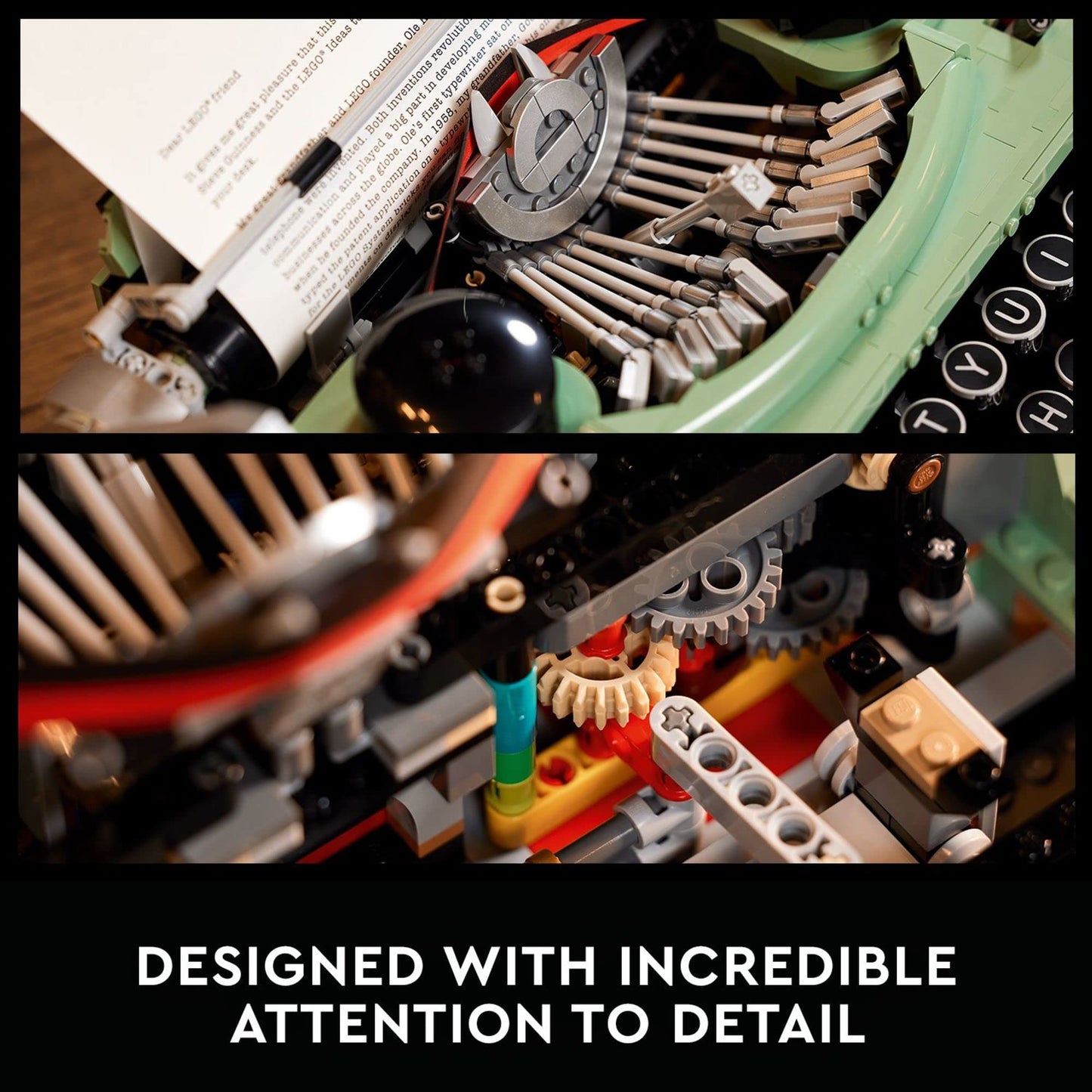 Lego Ideas Typewriter 21327 Building Set for Adults, Collectible Retro Display Model, Creative Hobbies Unique Gift Idea
