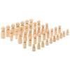 Woodpeckers Wood Peg People Set, 40 Piece Wood Peg Family (Peg People: Dad, Mom, Angel, Child, Baby) Unfinished Wooden Figurines for Crafting