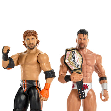 Mattel WWE Main Event Showdown Action Figures 2-Pack with Accessory, Series #24 LA Knight vs Logan Paul Collectible Set, 6-inch