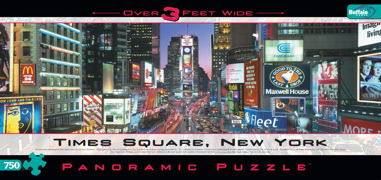 Buffalo Games Panoramic Times Square New York 750 Piece Jigsaw Puzzle