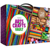 Dan&Darci Arts and Crafts Vault - Craft Supplies Kit in a Box - Birthday Gift for Kids Ages 4 5 6 7 8 9 10 11 & 12 Year Old Girls & Boys - Crafting
