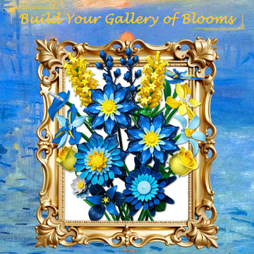 Rongmeiz Flower Bouquet Building Set, Glacia Daisy Flowers Building Block Toy for Home Office Decor, Plant Botanical Collection Toy for Valentines