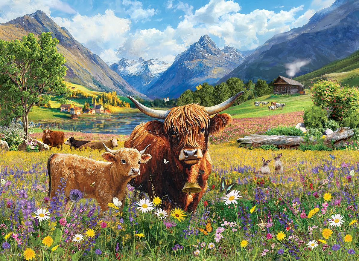 Highland Cows, Artist Series, Eurographics Jigsaw Puzzles, 1000 pcs