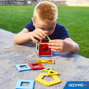 Geomag Magnetic Sticks and Balls Building Set, Magnet Toys for STEM, Creative, Educational Construction Play, Swiss-Made Innovation, Confetti 50 Piece