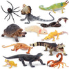 Toymany Reptile Animal Figurine Toys Set, 12 PCS Halloween Desert Amphibians Animal Figures with Komodo Dragon Lizard Snake Chameleon Rainforest Cold