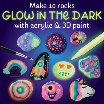 Creativity for Kids Rock Painting Kit - Glow in the Dark Rock Kit: Crafts for Kids, Painting Rocks Arts and Crafts, Kids Gift (Ages 6+)