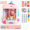 Claw Machine for Kids with 10 Plush Toys, 10 Surprise Eggs & 50 Stickers - Mini Arcade Claw Game with Silent Mode, LED Lights, USB or Battery Powered