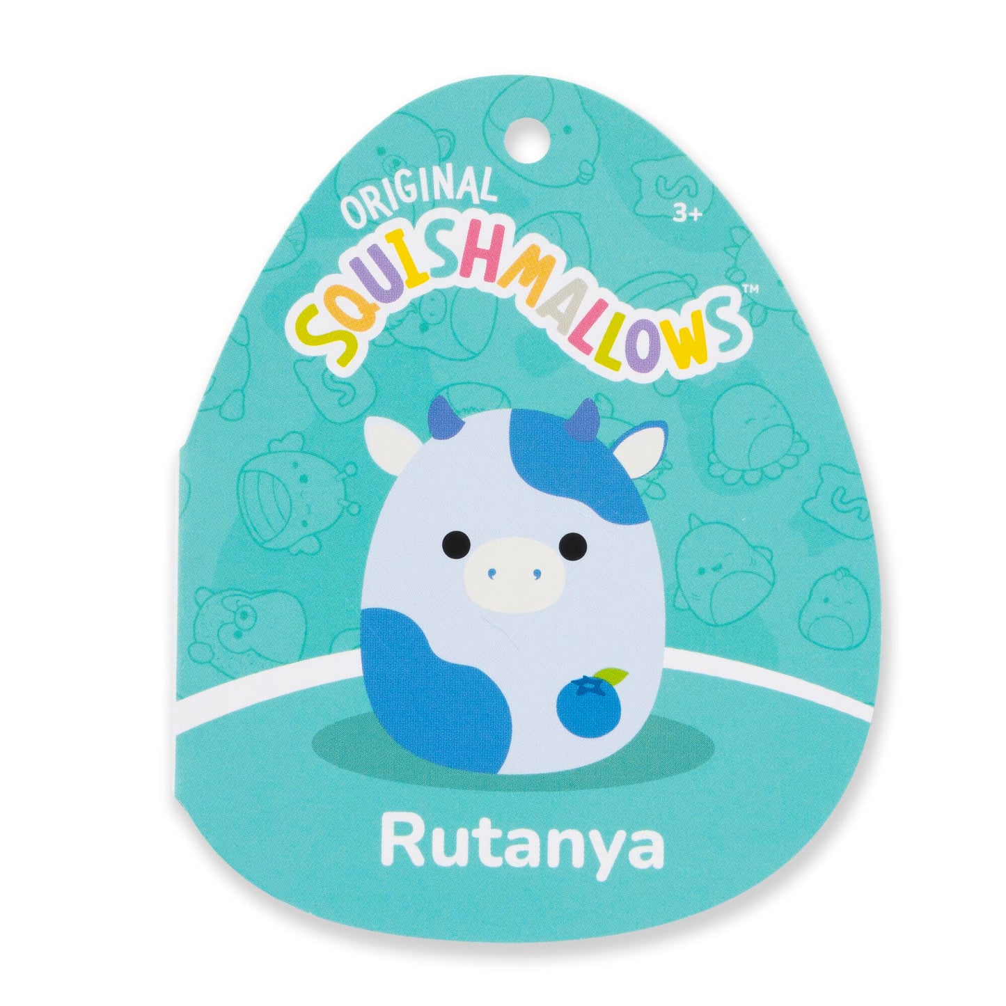Squishmallows Rutanya 12 Inch Blueberry Cow Plush - Original Squishy Stuffed Animal Toy, Soft Marshmallow Pillow Pal, Collectible Squad Member