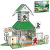 PicassoTiles Magnetic Tile Ninja Dojo Theme Set Two Sided Printed Designs Interior Exterior 3D Magnet Tiles 4 Character Ninjas STEM Education Learning