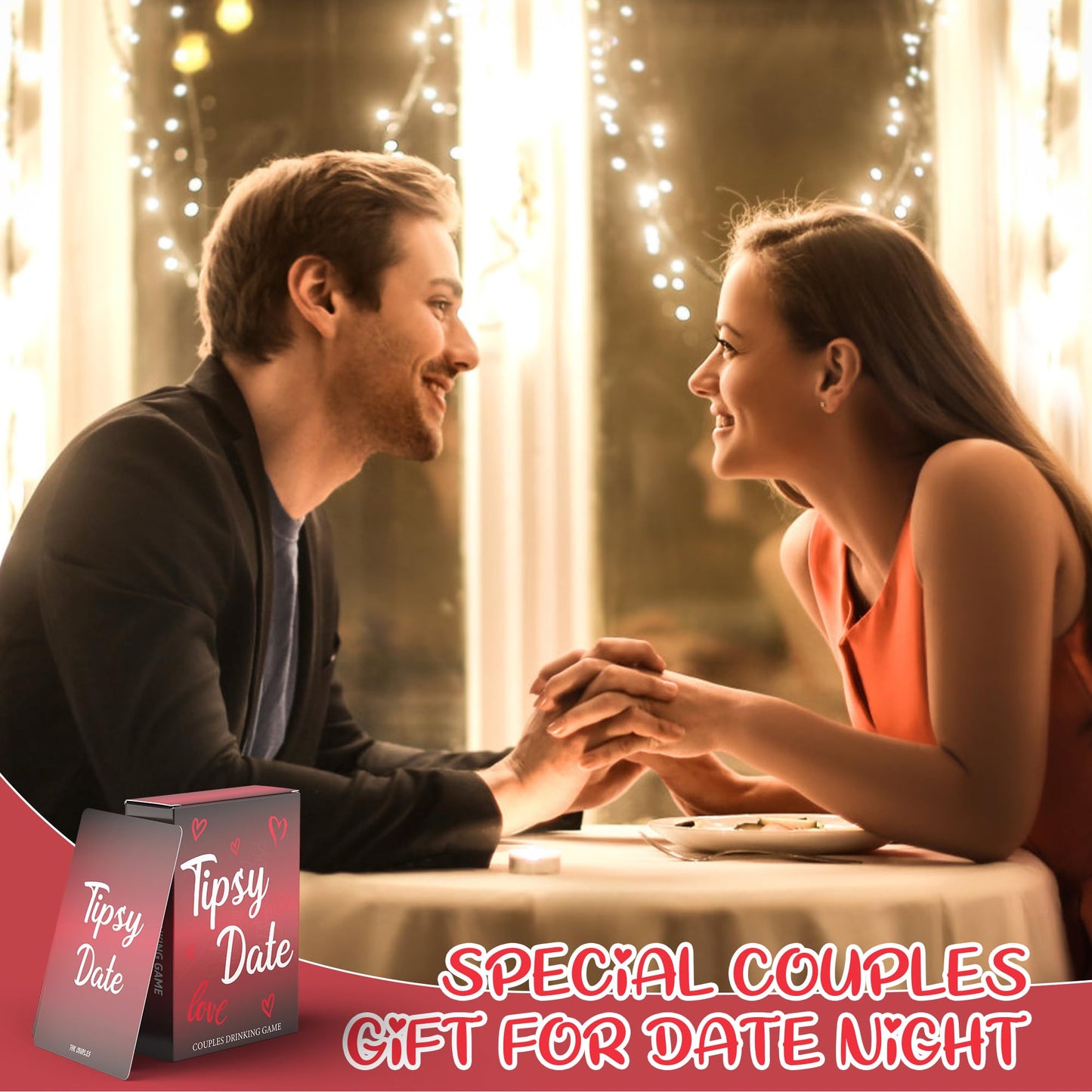 Tipsy Date Couples Games for Adults,Drinking Game for Couples,Drinking Card Games,50 Fun Dares & Questions for Date Night or Party Games,Perfect