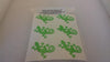 30 x green salamander/gecko/lizard stickers