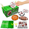 4E's Novelty DIY Football Valentine Mailbox Kit Craft Kit with 36 Valentines Sports Cards for Kids - Valentines Box for Boys Girls Classroom Exchange