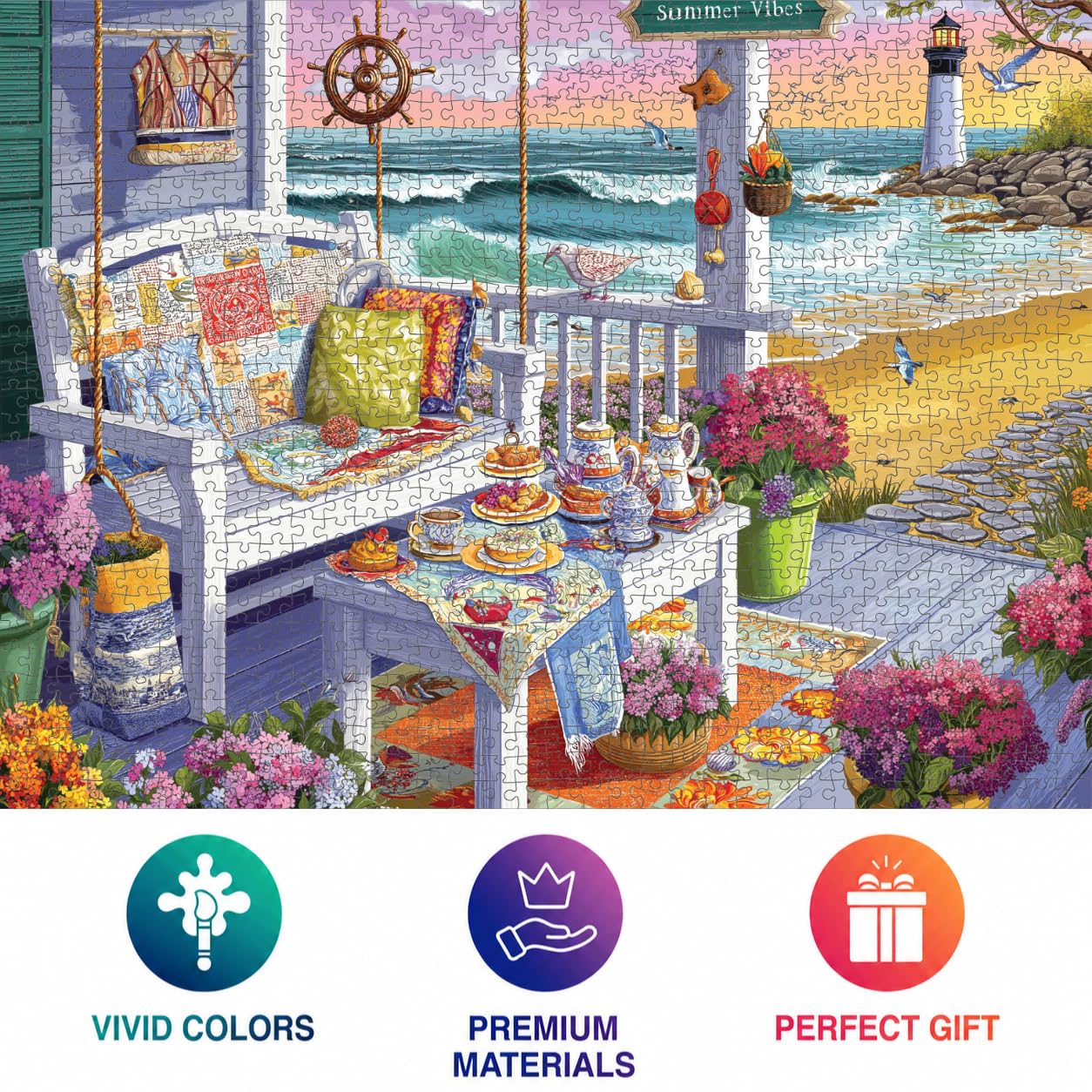 Cross & Glory | 1000 Piece Jigsaw Puzzles for Adults | Tea at Tidelight