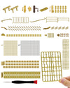 iland 1/12 Scale Dollhouse Accessories, 700+ PCS Miniature Hardware Kit: 20 Kinds Mini Knobs, Hinges, Handles & Locks w/Screws, Miniature Building