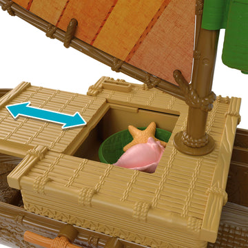 Mattel Disney Moana Ocean Voyager Canoe Floating Boat Playset
