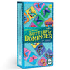 eeBoo Giant Shiny Butterfly Dominoes - 28 Oversized Tiles, Colorful Holographic Foil, Tile Laying Matching Game, Screen-Free Fun, Kids Ages 3 and up